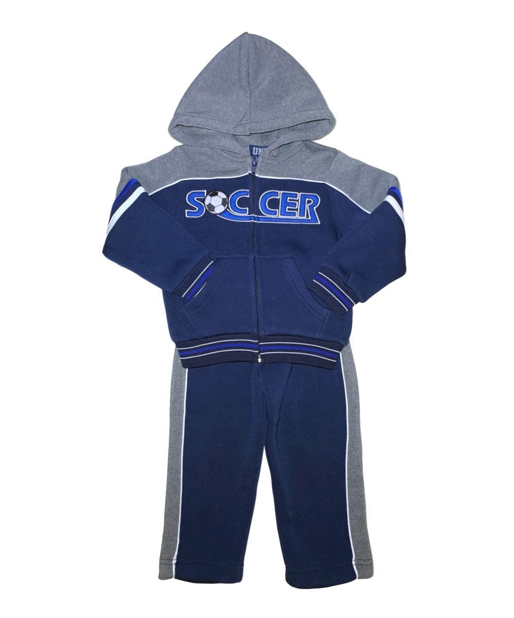 Boy's Soccer Two-Tone Fleece Set