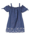 unikinc - Girl Off-Shoulder Denim Dress - Unikinc
