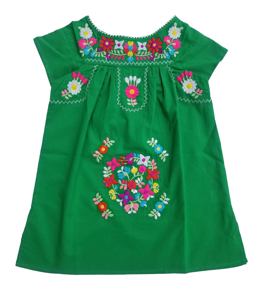 endless rose floral embroidered dress Girl's Pink and Blue Appliquéd Fish A-Line Dress main image 0