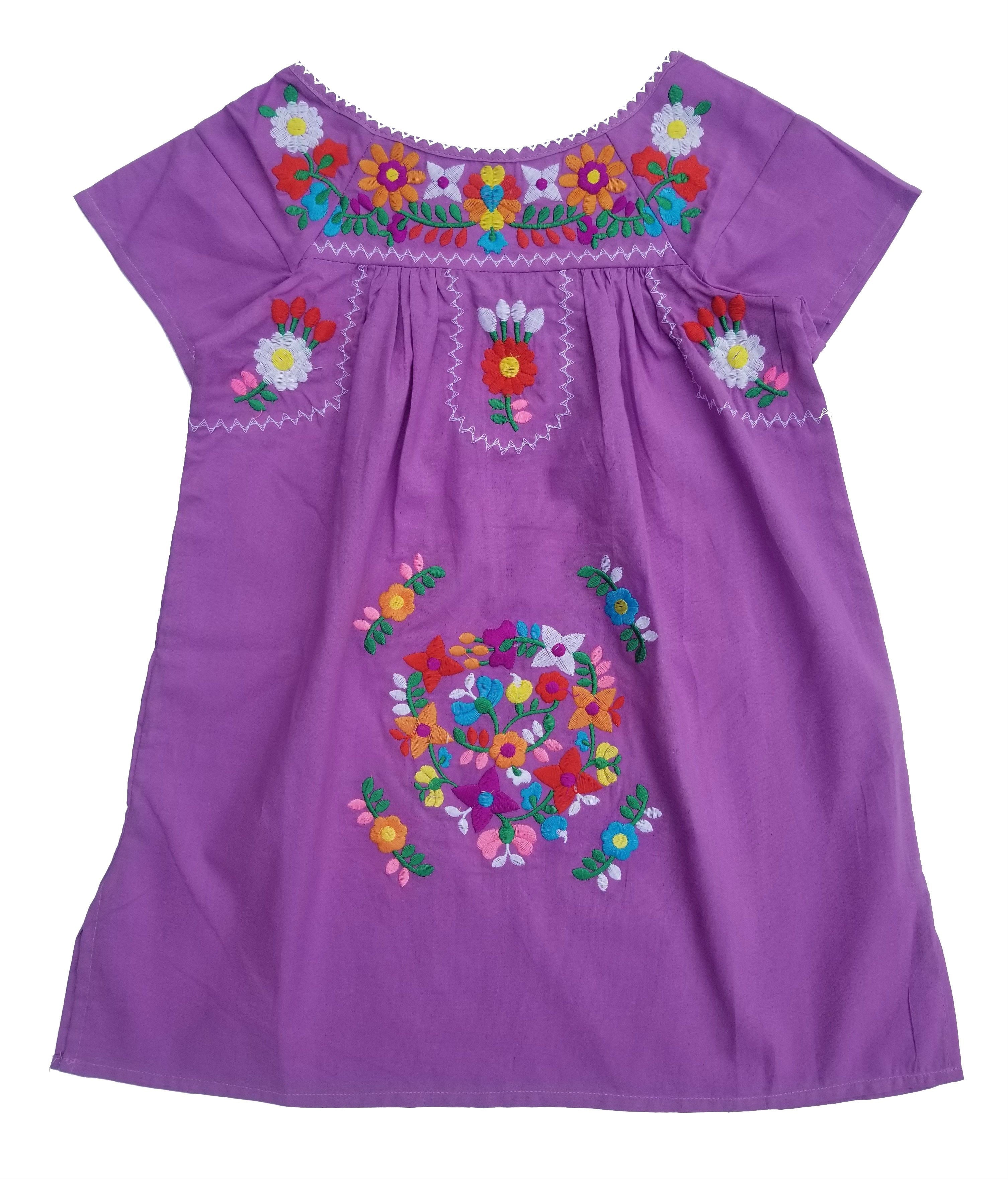 unikinc - Traditional Mexican Girl Embroidered Dress - Unik Inc