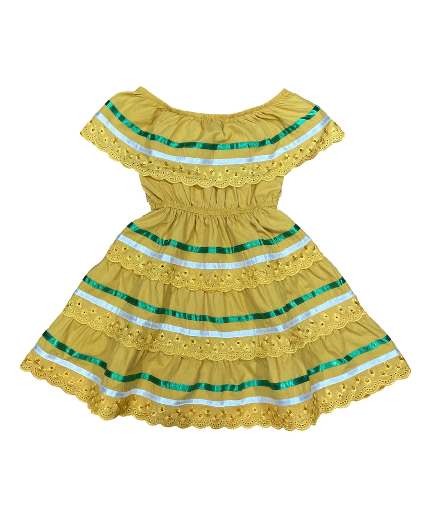 Girl's Honey Traditional Mexican Cinco De Mayo Fiesta Dress 2-14