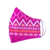 Face Mask, 100% Cotton, 2 layers, Fuchsia Diamond, Washable, Reusable Mask, Adult Size