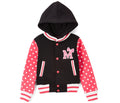unikinc - Girl Varsity Jacket With Polka Dots - Unikinc