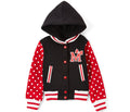 unikinc - Girl Varsity Jacket With Polka Dots - Unikinc