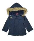 Girl's Sherpa Lined Utility Coat Black GJ2044
