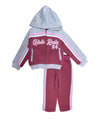 2 Piece Embroidery Girl Rule Sporty Tracksuit