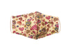 Face Mask, 100% Cotton, 2 layers, Designer Beige Hearts, Washable, Reusable Mask, Adult Size