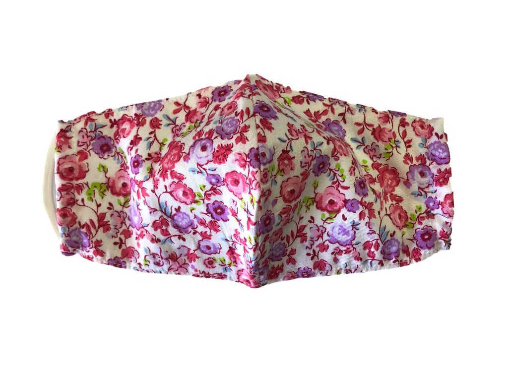 Face Mask, 100% Cotton, 2 layers, 905 Rose, Washable, Reusable Mask, Adult Size
