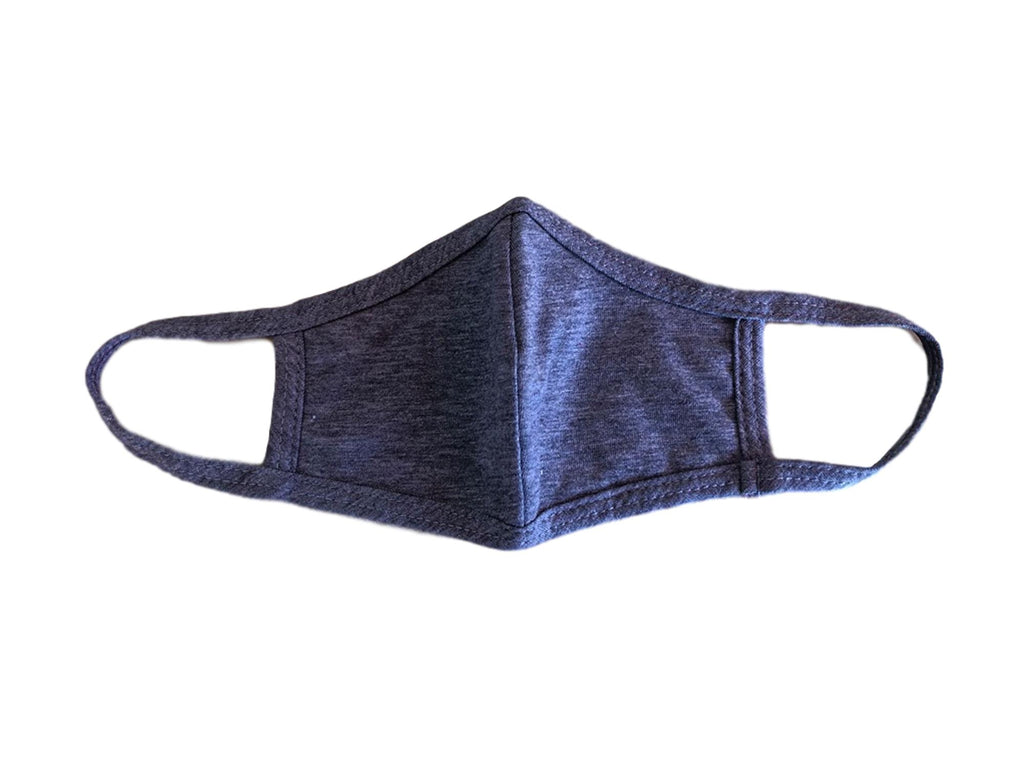 Face Mask, 100% Cotton, 2 layers, D. Grey, Washable, Reusable Mask, Youth Size