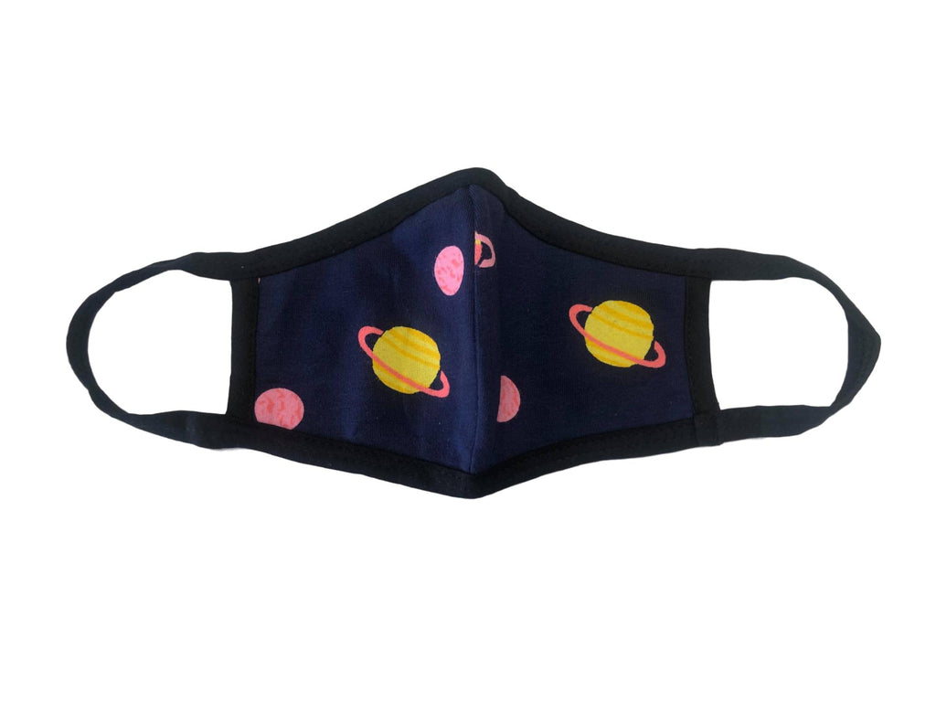 Face Mask, 100% Cotton, 2 layers, Navy Galaxy, Washable, Reusable Mask, Youth Size
