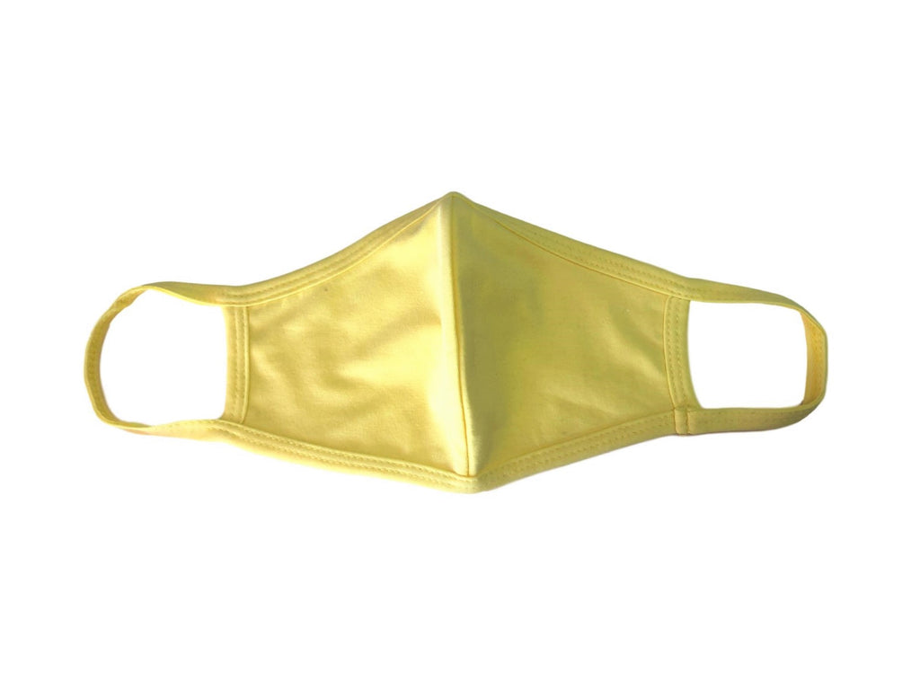 Yellow Face Mask, Cotton, 2 layers, Washable, Reusable Mask, Adult Size