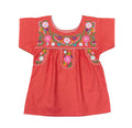 Traditional Puebla Mexican Youth Girl Embroidered Blouse White MT800