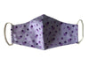 Face Mask, 100% Cotton, 2 layers, Designer Purple Polka dot, Washable, Reusable Mask, Adult Size