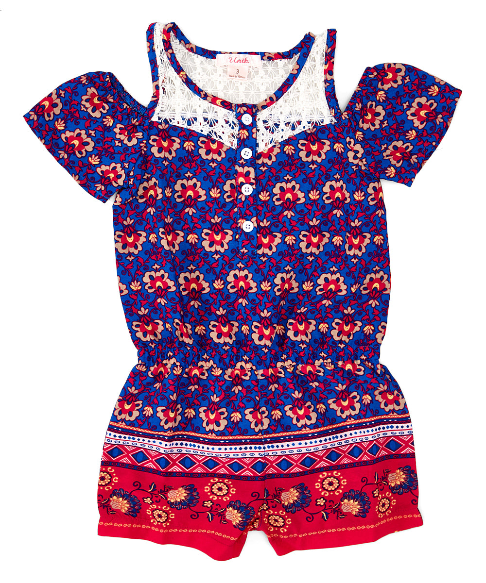 Girl Printed Romper 2-7