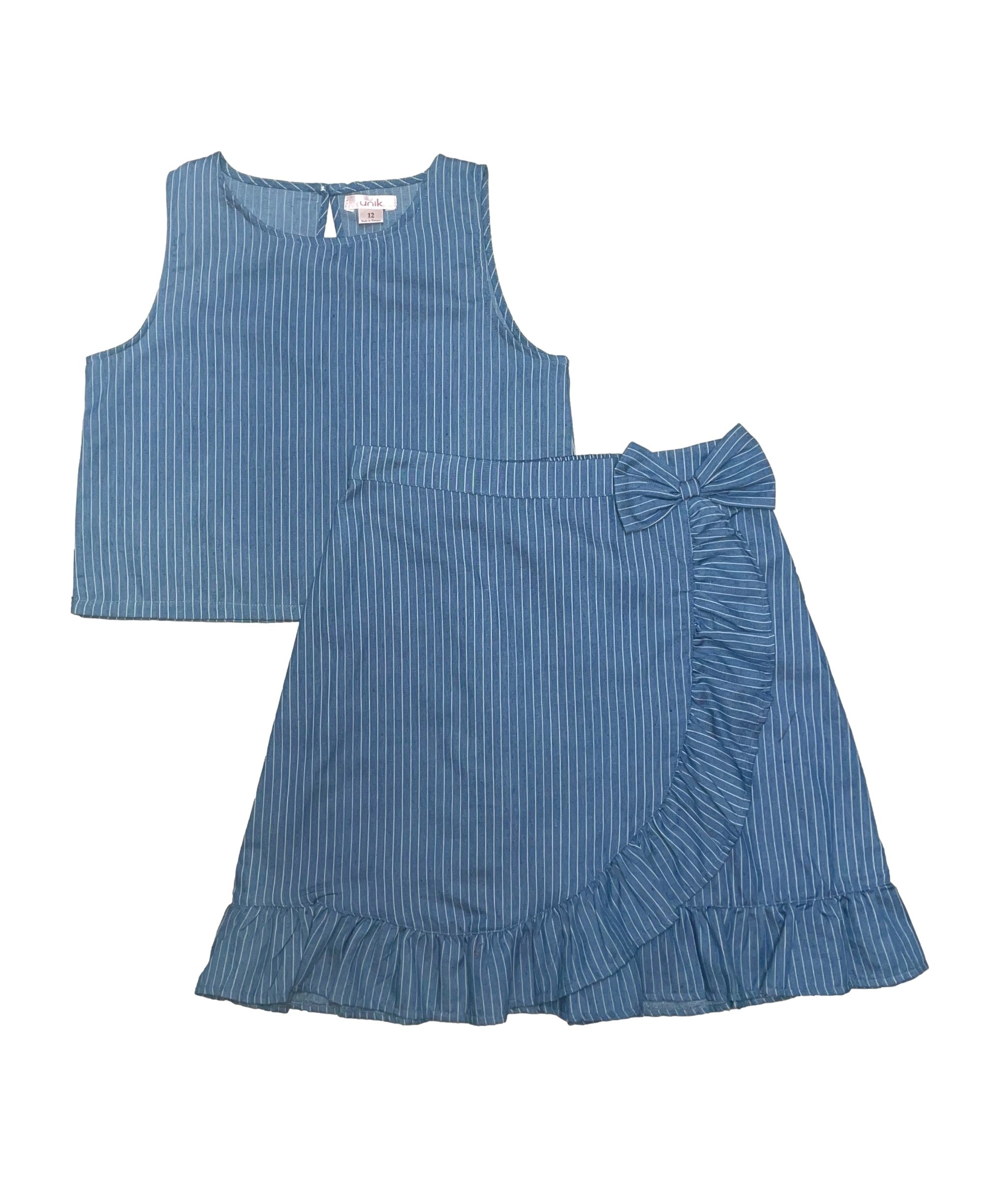 unik Girl Denim Print Skirt Set 2-14