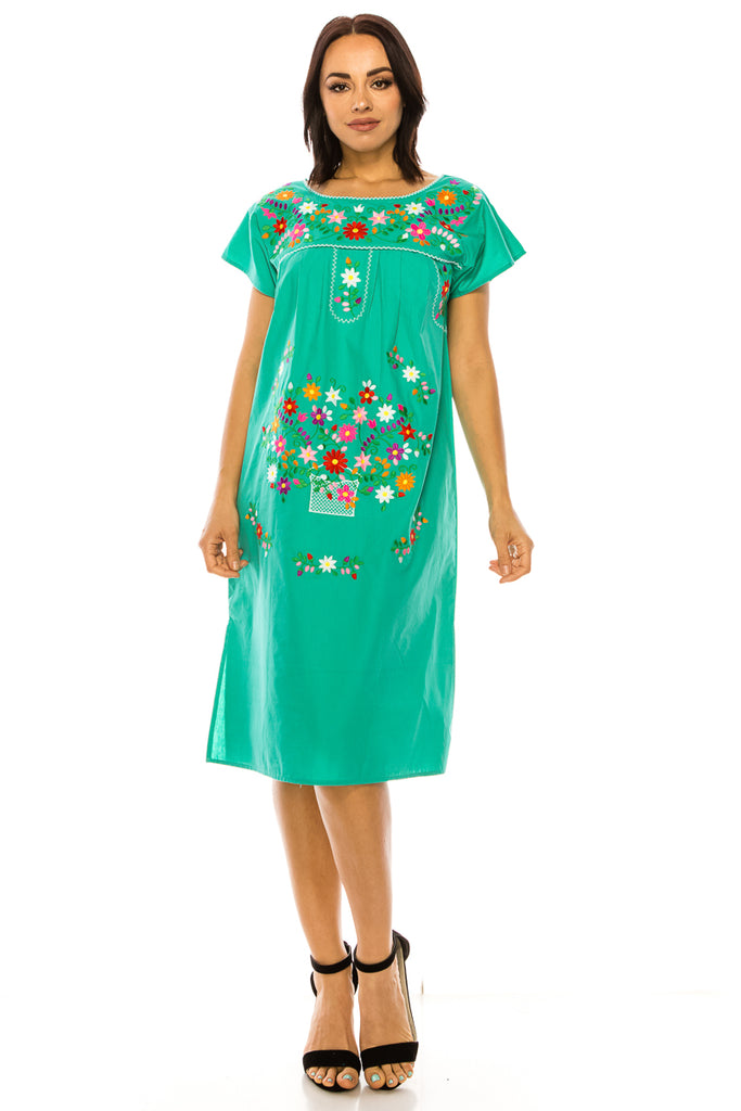 unik Embroidered Traditional Mexican Dress Size S-M-L-XL-2XL-3XL unik Retail unik Embroidered Traditional Mexican Dress Size S-M-L-XL-2XL-3XL unik Retail