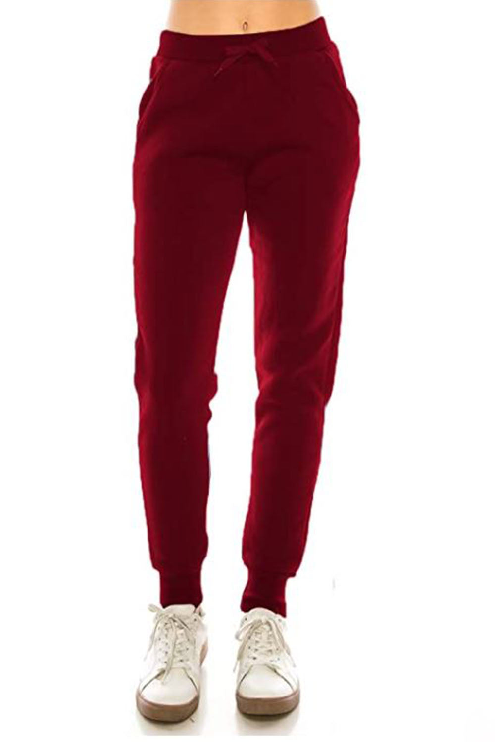 Women's Joggers Sweat Pants With Drawstring Waist Black WP31