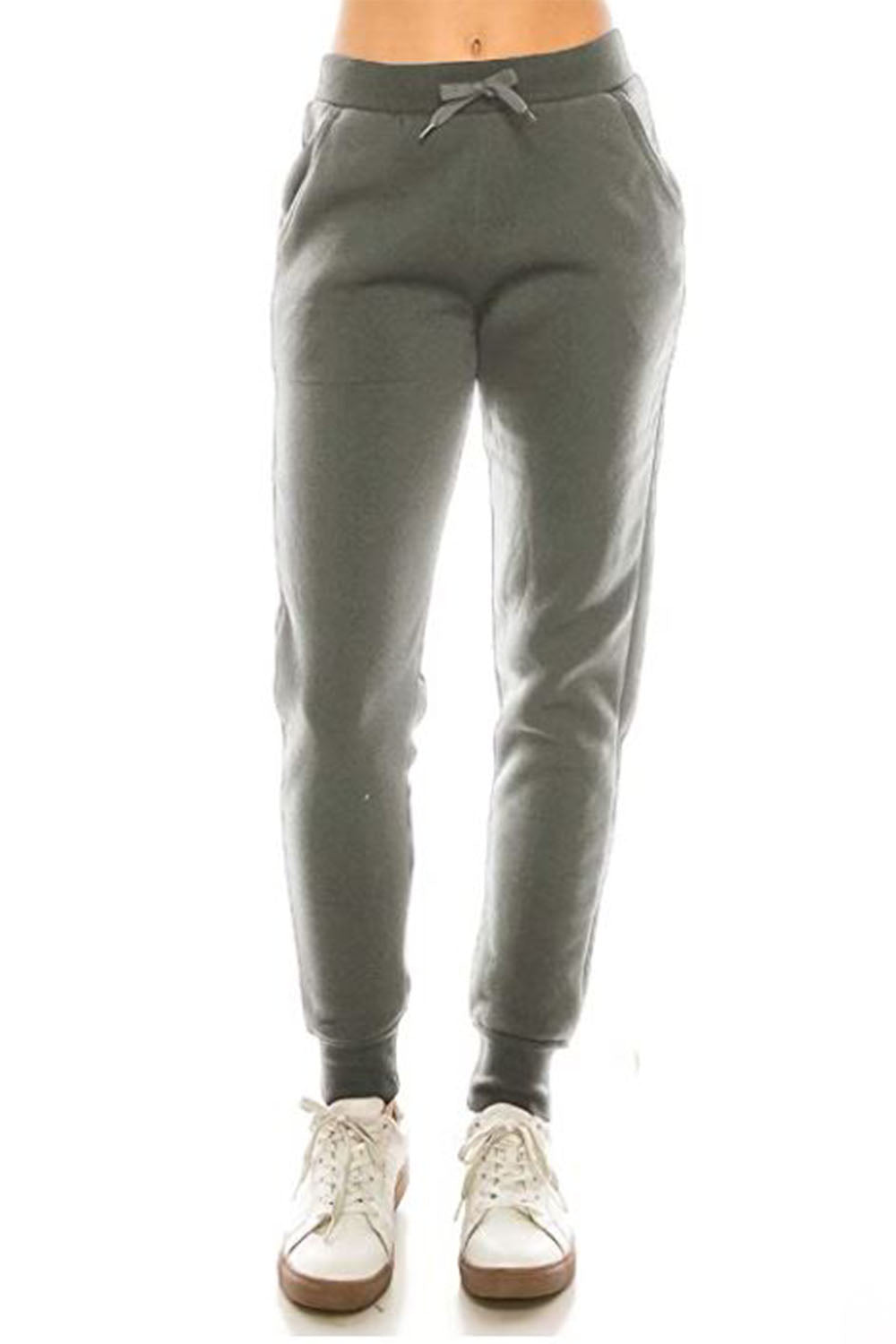 Women's Joggers Sweat Pants With Drawstring Waist Black WP31