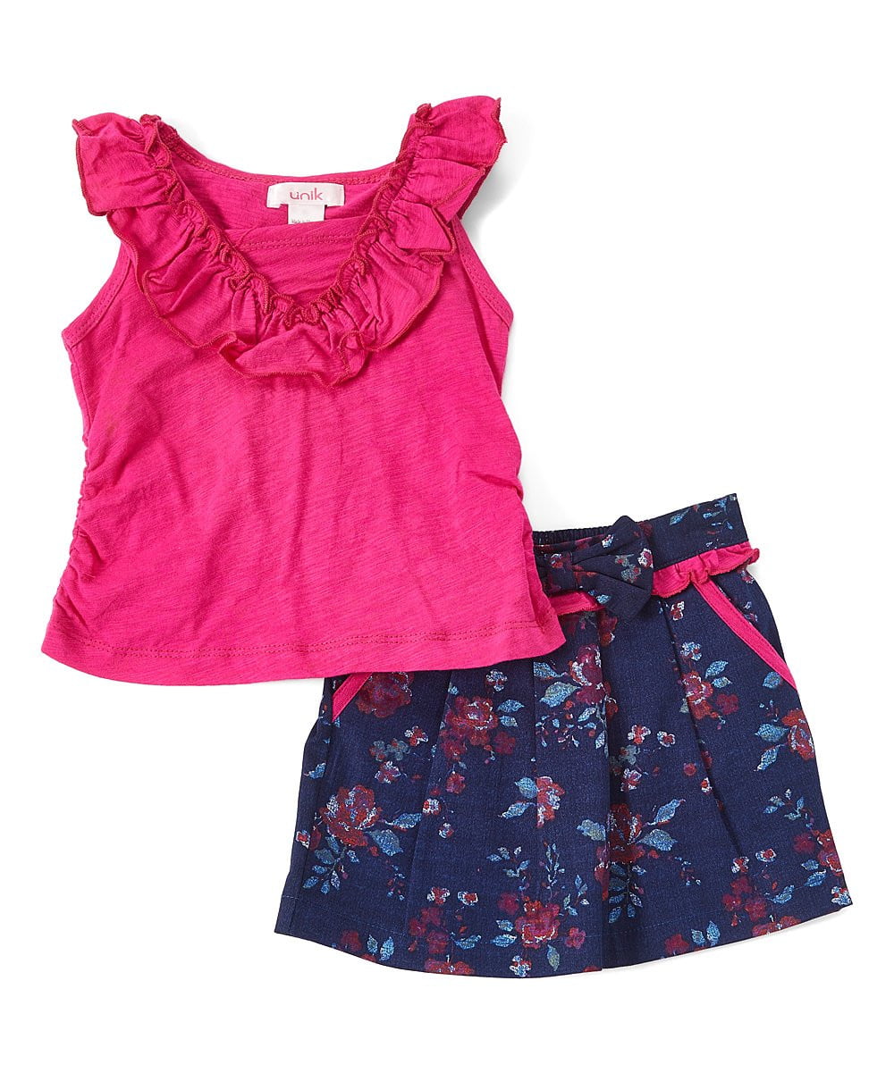 unikinc - Flower pattern Skirt Set - Unik Inc