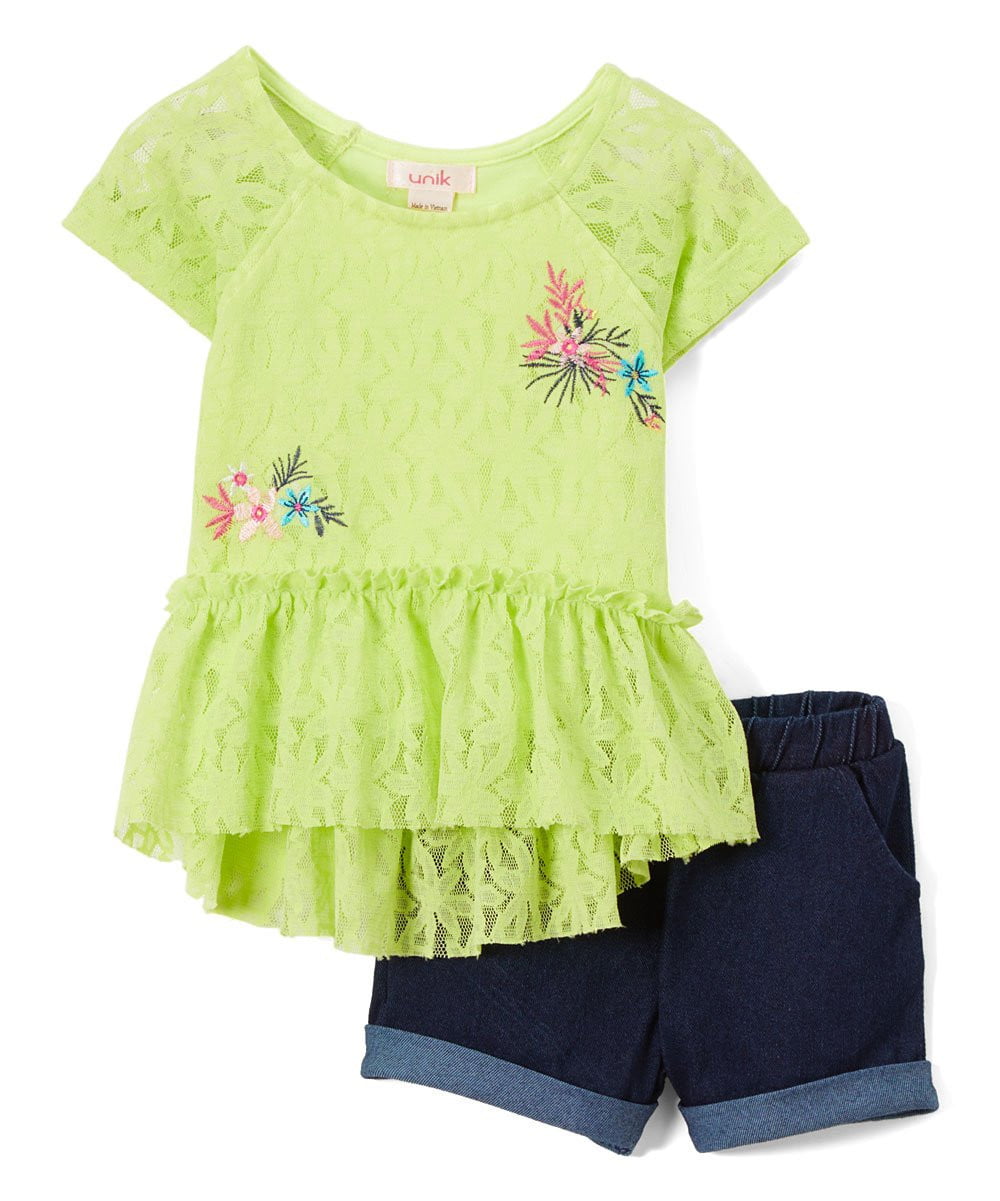 unikinc - Lace Shirts with Short Set - Unik Inc