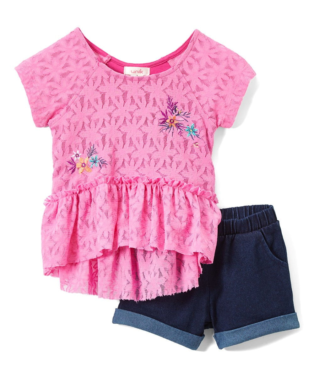 unikinc - Lace Shirts with Short Set - Unik Inc